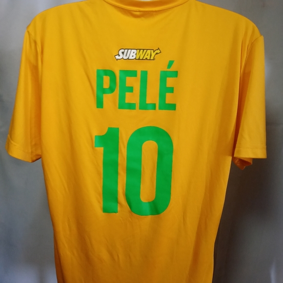 Men's LG Yellow Soccer Shirt - Picture 2 of 7